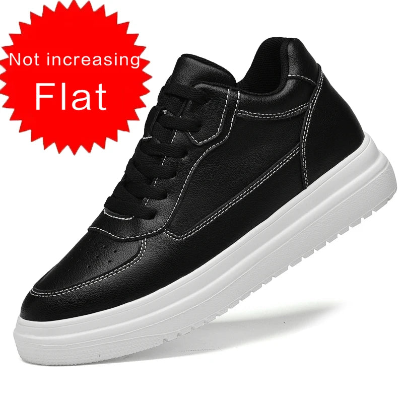 Hochwertige Herren-Sneaker, erhöhte Herrenschuhe, modische Freizeitschuhe, bequeme Leder-Sportschuhe, Höhenzunahme 6/8/10 cm