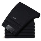 Frühling Herbst Herren Klassische Modemarke Jeans Homme Mann Weiche Stretch Schwarze Biker Maskulino Denim Hose Herrenhosen Overalls