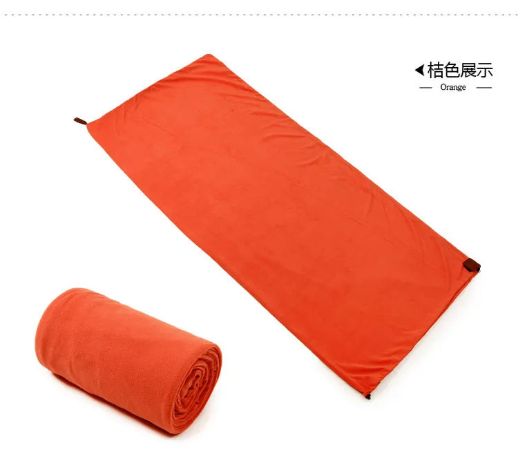 Portable Ultra-light Polar Fleece Sleeping Bag Outdoor Camping Tent Bed Travel Warm Sleeping Bag Liner Camping Sport Accessories