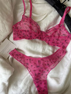 Französisches ultradünnes Dessous-Set, sexy Spitze mit Blumenmuster, BH, modische Damenunterwäsche, atmungsaktive Intim-BHs und Tanga-Sets