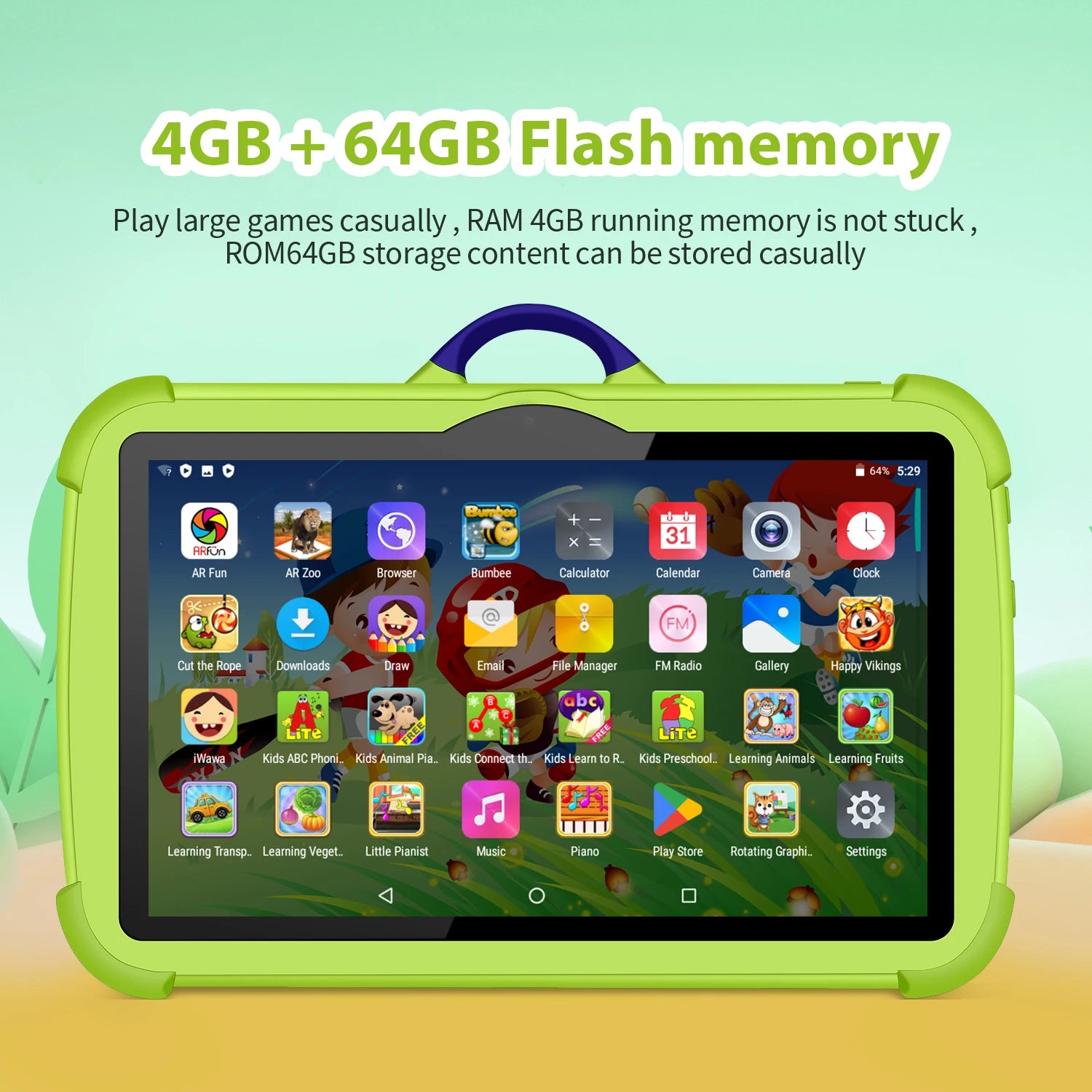 Neues 5G WIFI 7 Zoll Android Kinder-Tablet Quad Core 4GB RAM 64GB ROM Dual-Kameras Günstiges und einfaches Kindergeschenk Tablet PC