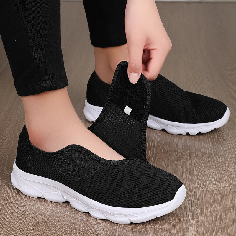Neue lässige orthopädische Schuhe für weite Füße, geschwollene Füße, Daumenballen, regulierbare weiche bequeme Diabetiker-Gehschuhe