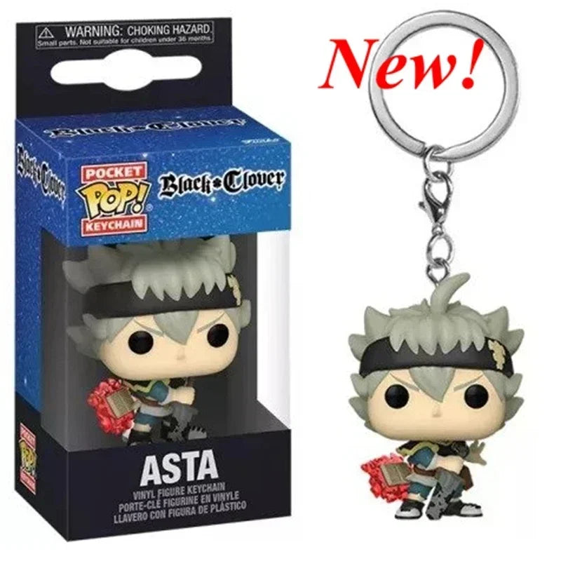 NEUESTE Ankunft FUNKO mit Box Schlüsselanhänger Black Clover Asta Noelle Yami Vinyl Actionfigur Schlüsselanhänger Sammlerstück Modell Spielzeug