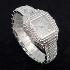 Luxury Full Diamond Watches Women Fashion Bling Silver Stainless Steel Quartz Wristwatch Iced Out Shiny Jewelry Watch 2026 New