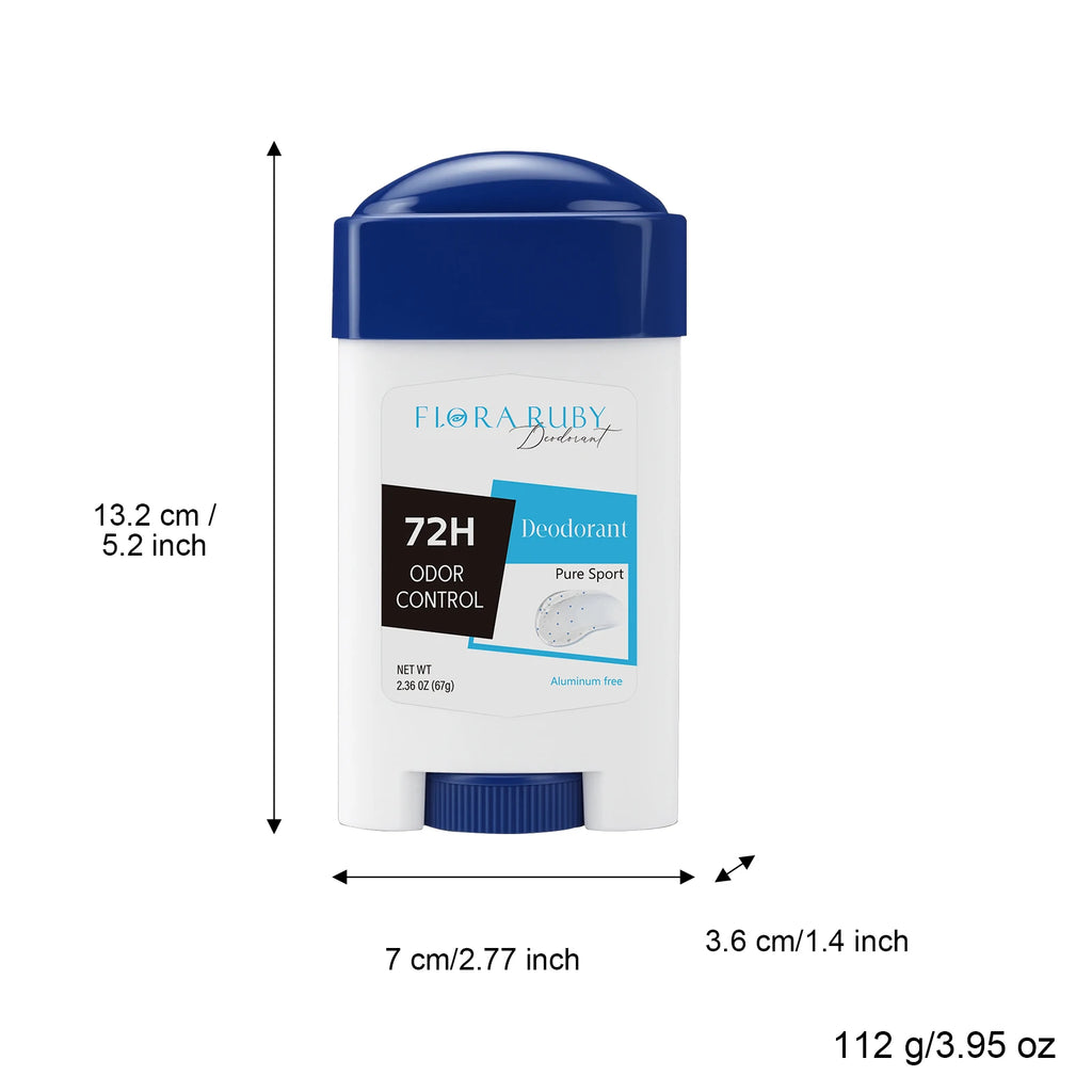 72h Langzeit Deodorant Herren, Aluminiumfrei Frischer Duft, Pure Sport für Fitnessstudio & Training, Achselgeruchsentfernung, Keine Flecken