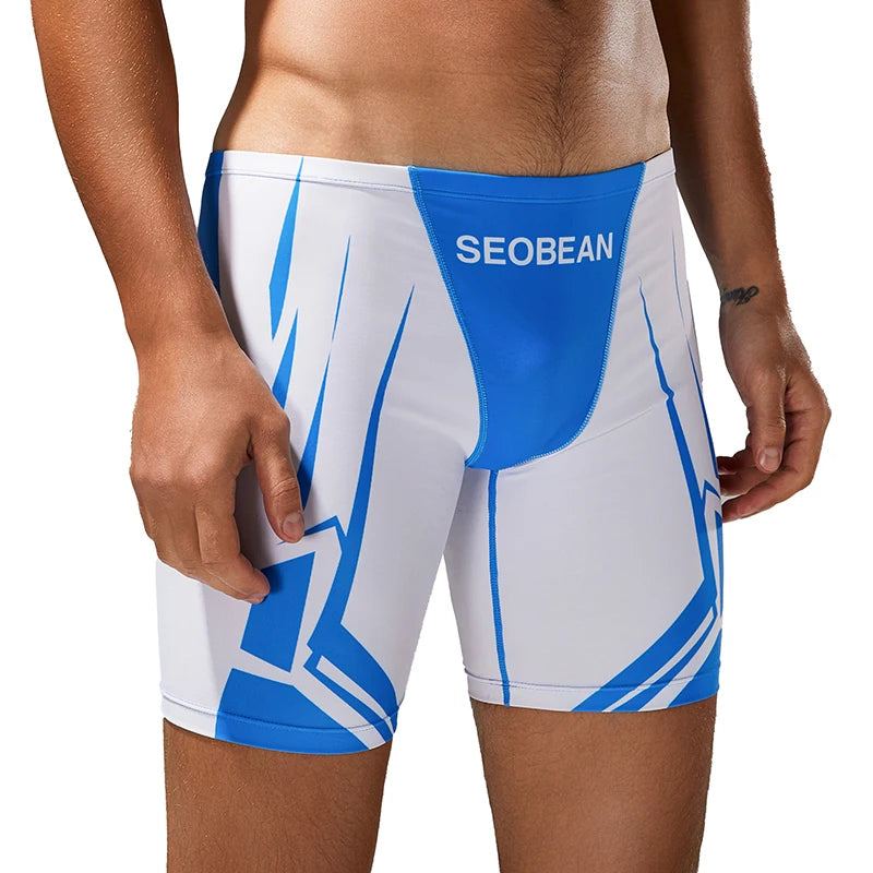 Herren Schnelltrocknende Boxer-Badehose mit Bundzug zum Surfen, für Strand, Sand, Thermische Badeshorts