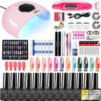 Limegirl Nagelset Nagelgel-Werkzeugset 54W Nagellampe 18/12/7 Farben UV-Gel-Nagellack-Set Enthält Nagelfräser Nagelset