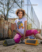 MLOVE P3 Outdoor-Bluetooth-Lautsprecher, 40W Ausgangsleistung Bluetooth 5.3 Lautsprecher, Stereo Sound IPX7 Wasserdicht, Micro SD-Karte, RGB-Licht