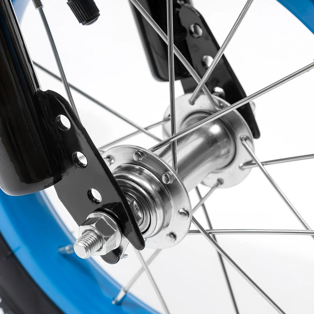 12-Zoll-Kinderfahrrad, Blau, Stabiles Radfahren, Zuverlässiges Bremssystem, Weicher Sitz für Kleinkinder von 2-4 Jahren