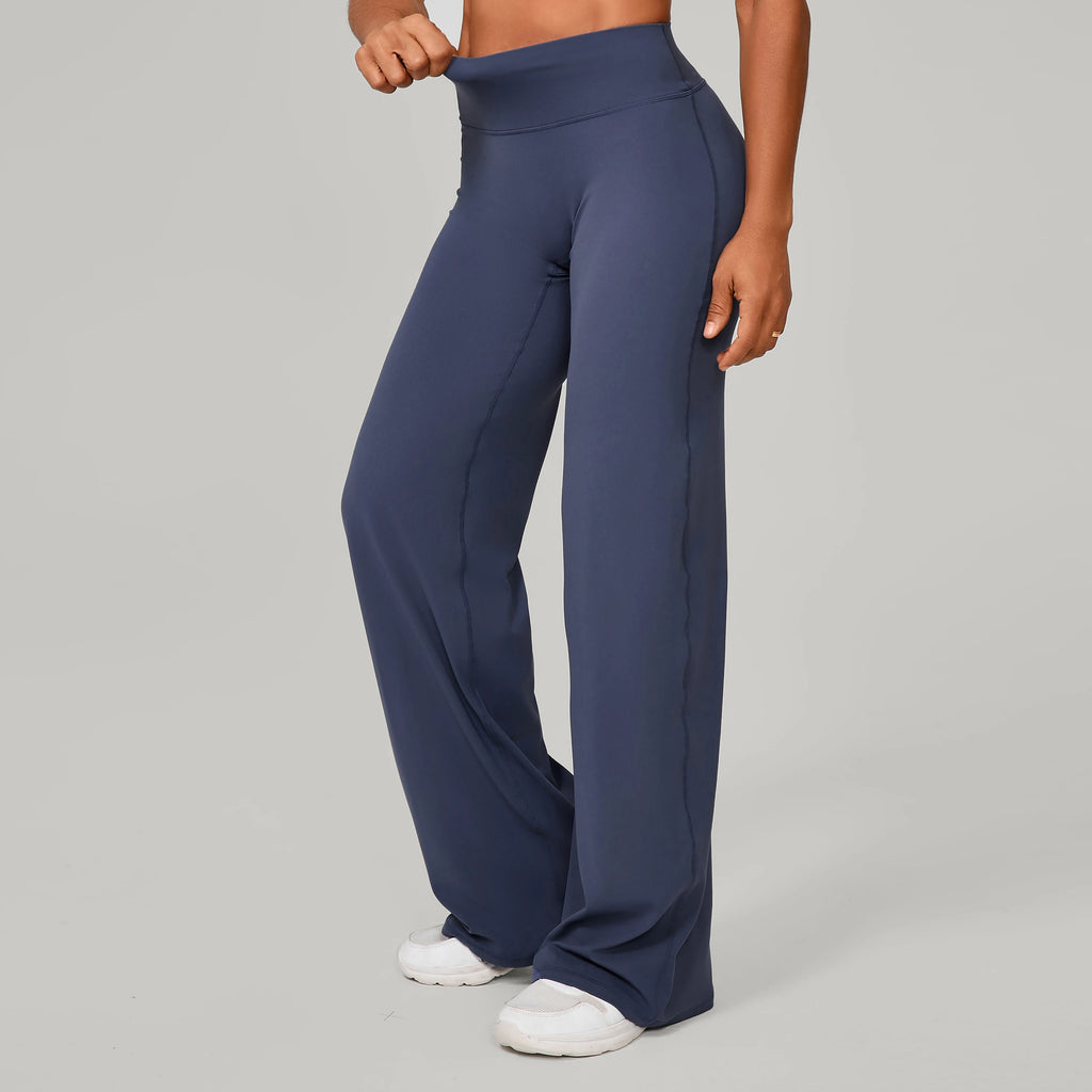 Damen gerade Yoga-Leggings weicher, dehnbarer Stoff Damen-Yogahosen GYM Schweißableitende Eigenschaften Lauf-Sport-Hosen