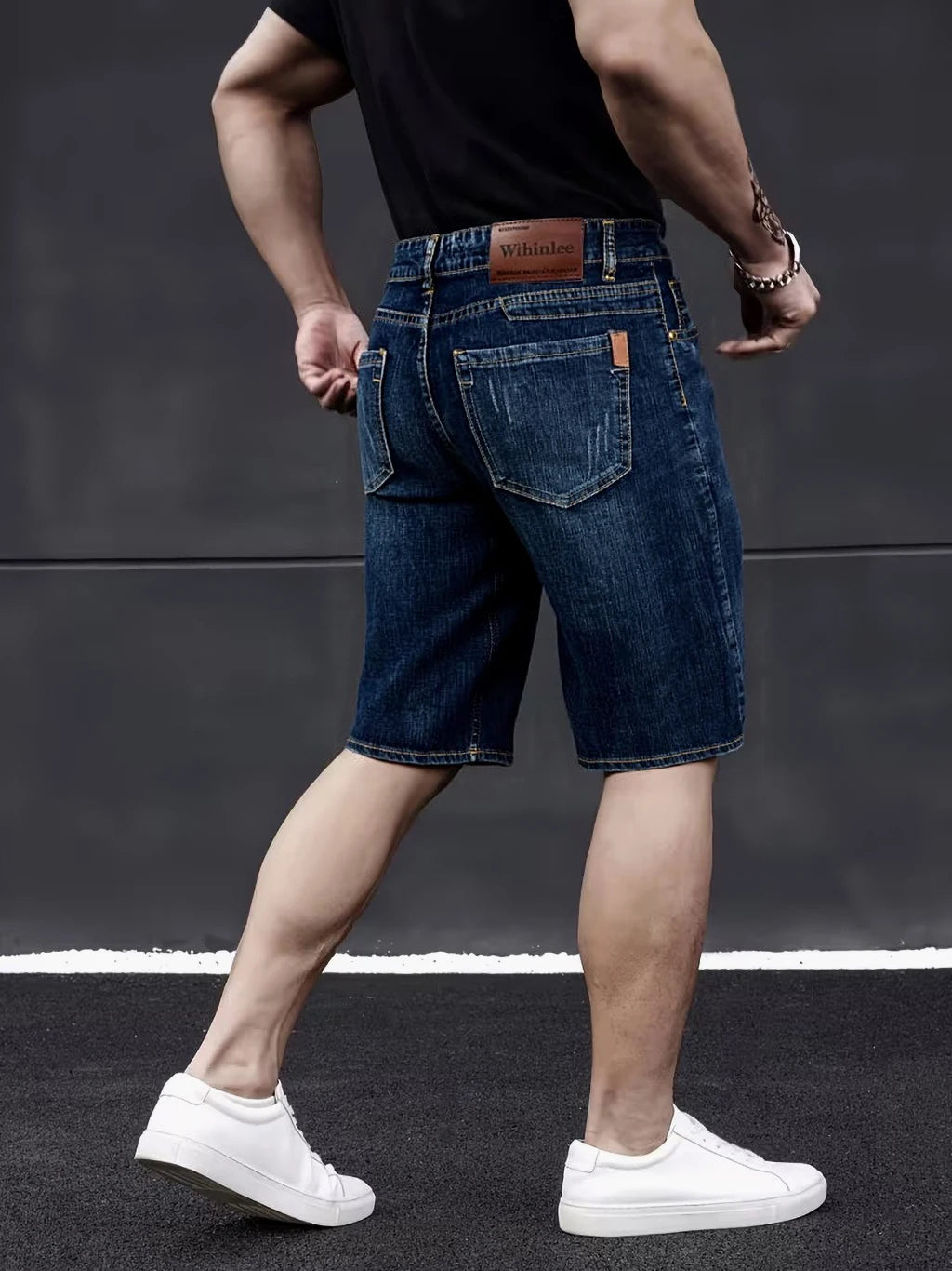 Wthinlee Neue Business Herren Jeans Casual Straight Stretch Fashion Klassische Blau Schwarze Arbeitshose Denim Hose Männer Kleidung