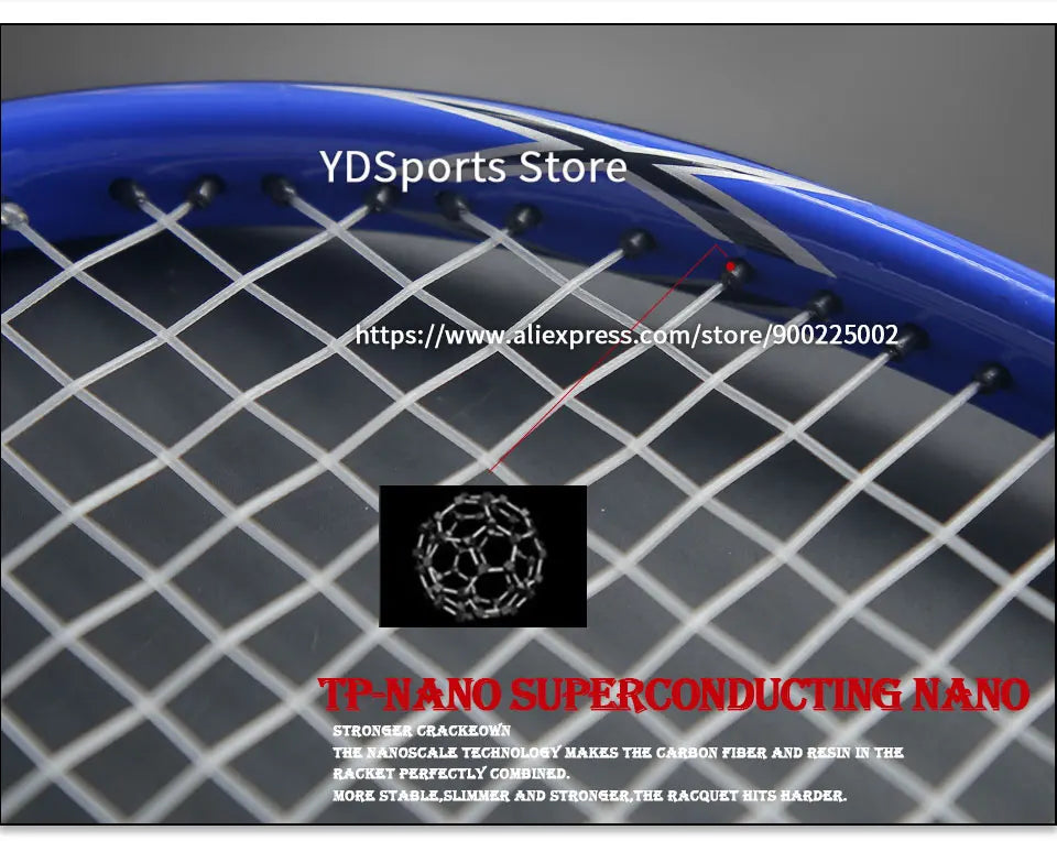 Professioneller Ultraleichtschläger aus Verbundkohlenstoff-Aluminiumlegierung, Tennisschläger 45-55LBS, Trainings-Tennisschläger Unisex Trainer