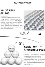 Caiton 100er-Pack 2-Schicht-Golfbälle – 332 Dimple, maximale Weite, Spin-Kontrolle, strapazierfähig, Präzision – für Golftraining & Spiel