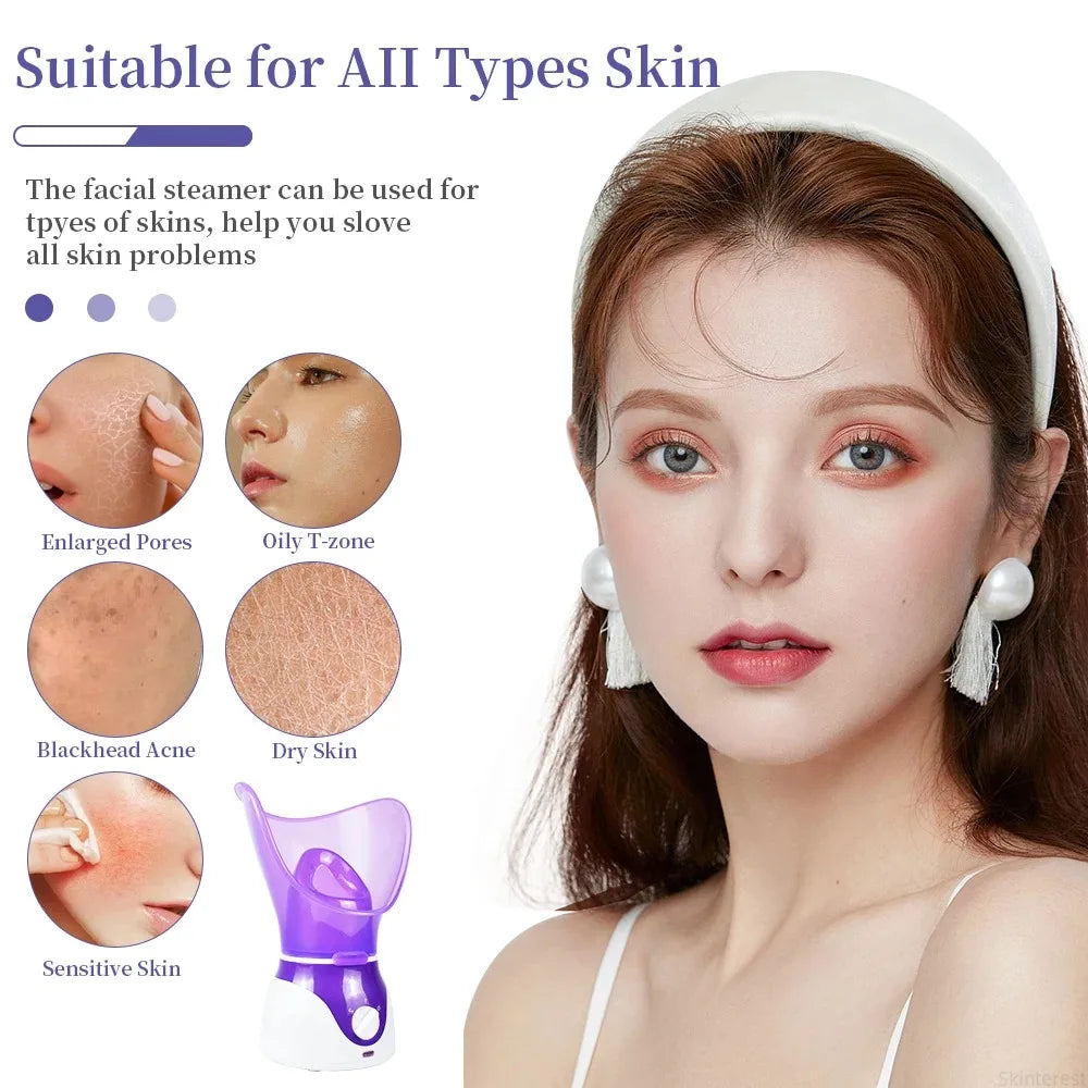 Gesichtsdampfer Gesichtsdampfgerät Hautbefeuchter Porenreiniger Gesichtsdampfgerät Heißdampfer Home SPA Maschine Hautpflege Luftbefeuchter