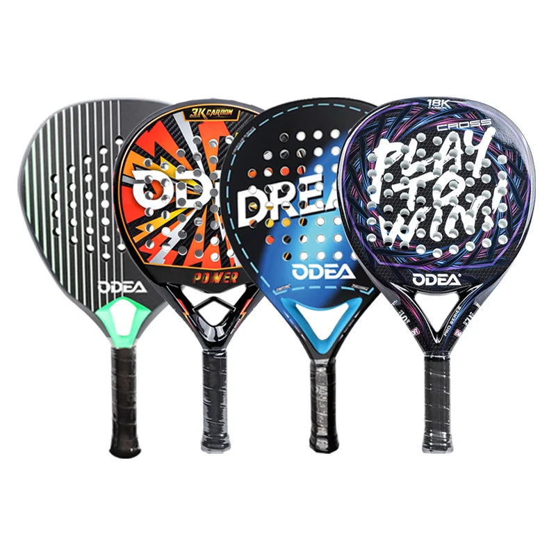 ODEA Beach Tennis Schläger Vollcarbon Rauhe Oberfläche Outdoor Sport Schläger Für Herren Damen Erwachsene Fortgeschrittene Spieler 3K 18K