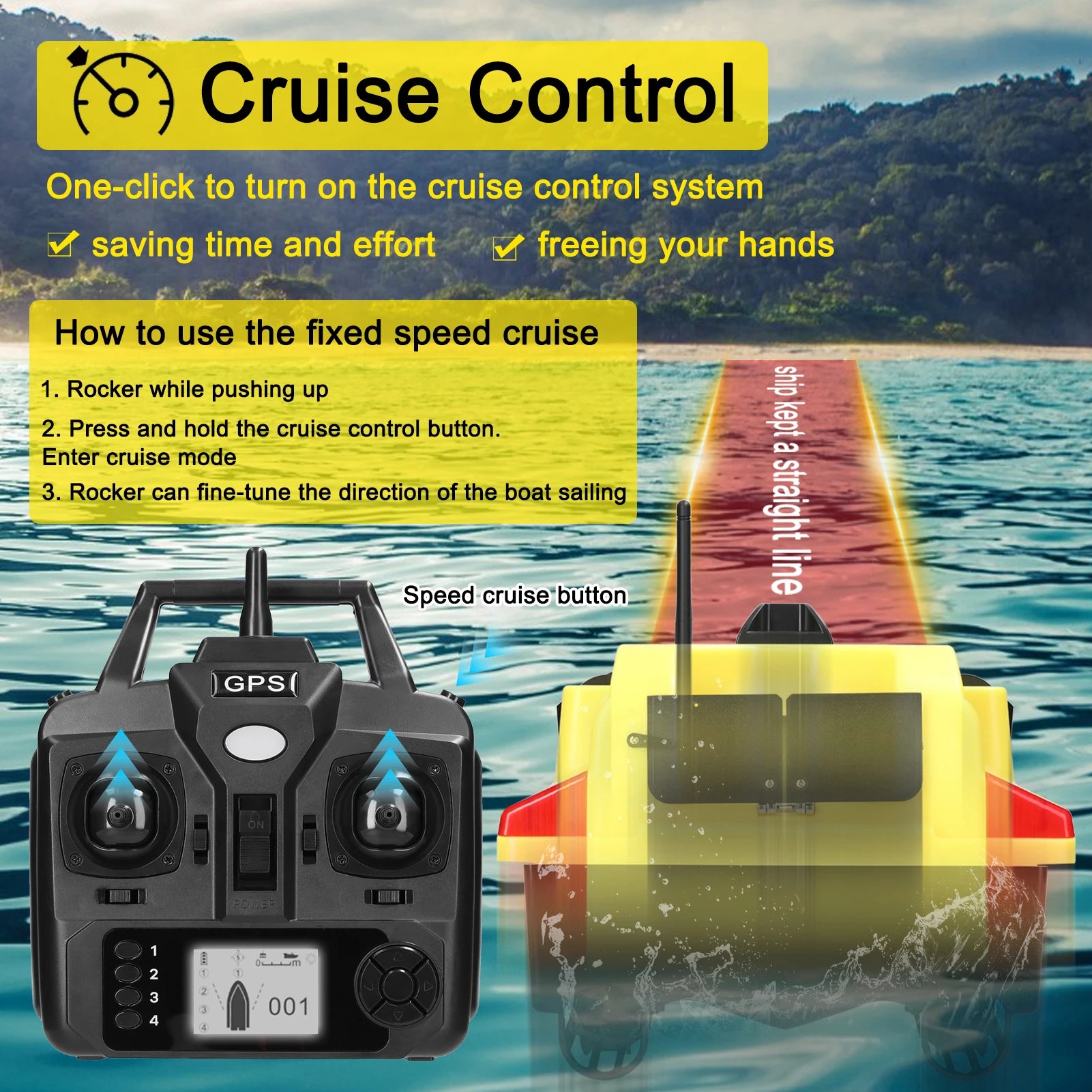 Modernes GPS-Futterboot mit 3 Köderbehältern, 12000mAh kabelloses Futterboot mit automatischer Rückkehrfunktion, verschiedene Stile