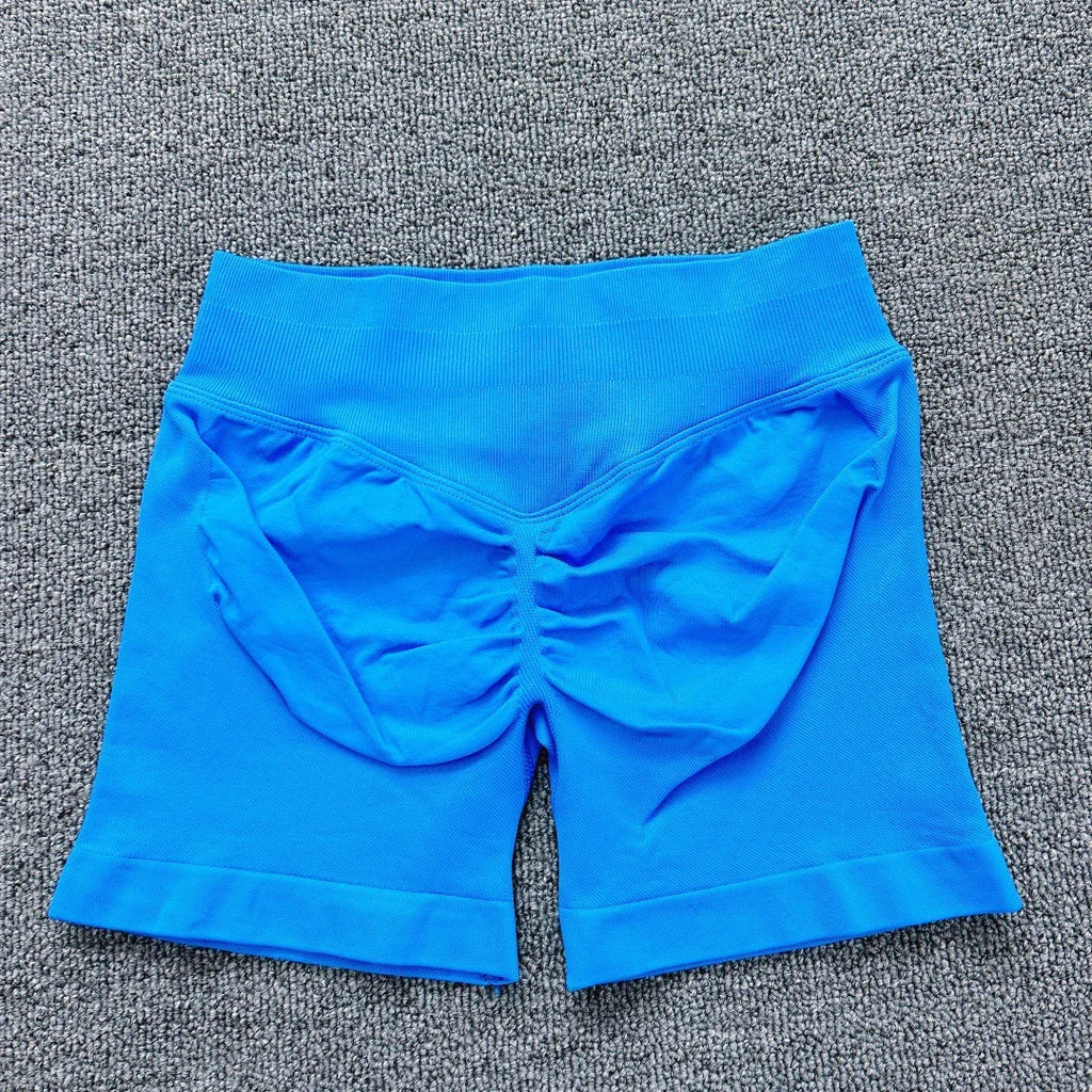 D LOGO Impact Nahtlose Fitness-Pfirsich-Hüft-Sport-Yoga-Leggings Shorts