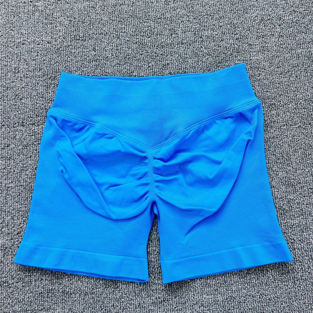 D LOGO Impact Nahtlose Fitness-Pfirsich-Hüft-Sport-Yoga-Leggings Shorts