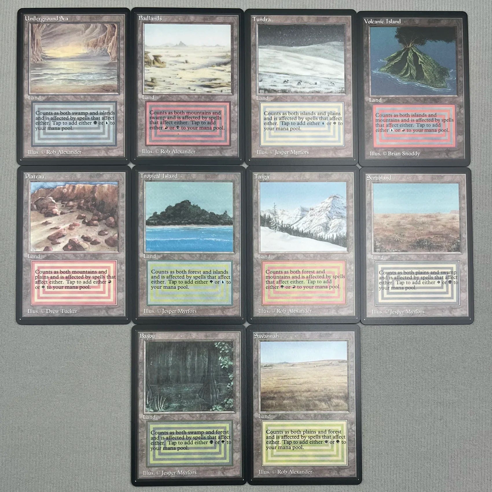 Ganze Reihe TCG-Karten für Heimspiel-Proxy: Magical Power 9 Beta Fetch Lands, VMA Dual, Schockländer, Der Eine Ring, Sammel-Sol Ring