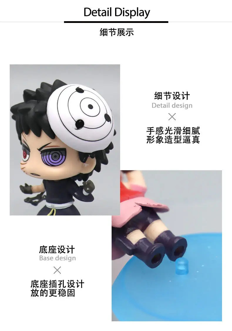 Anime Naruto Actionfigur Naruto Sasuke Kakashi Itachi Modell Spielzeug Desktop Ornament Dekoration Geschenk Junge Mädchen