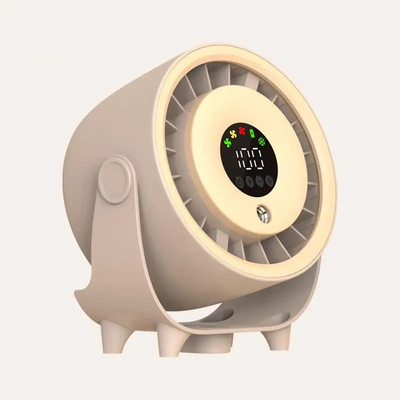 Neuer Sprühnebelventilator, befeuchtend, schnelle Kühlung, Aufhängeloch, geräuscharm, digitale Anzeige, Tastensteuerung der Geschwindigkeit, fein absorbierbar
