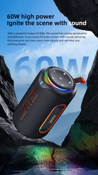 ZEALOT_MP1 Tragbarer Bluetooth-Lautsprecher 60W StormBox Blast Outdoor Wireless Lautsprecher IPX6 Wasserdichter Party Camping Lautsprecher 12H ZEAL