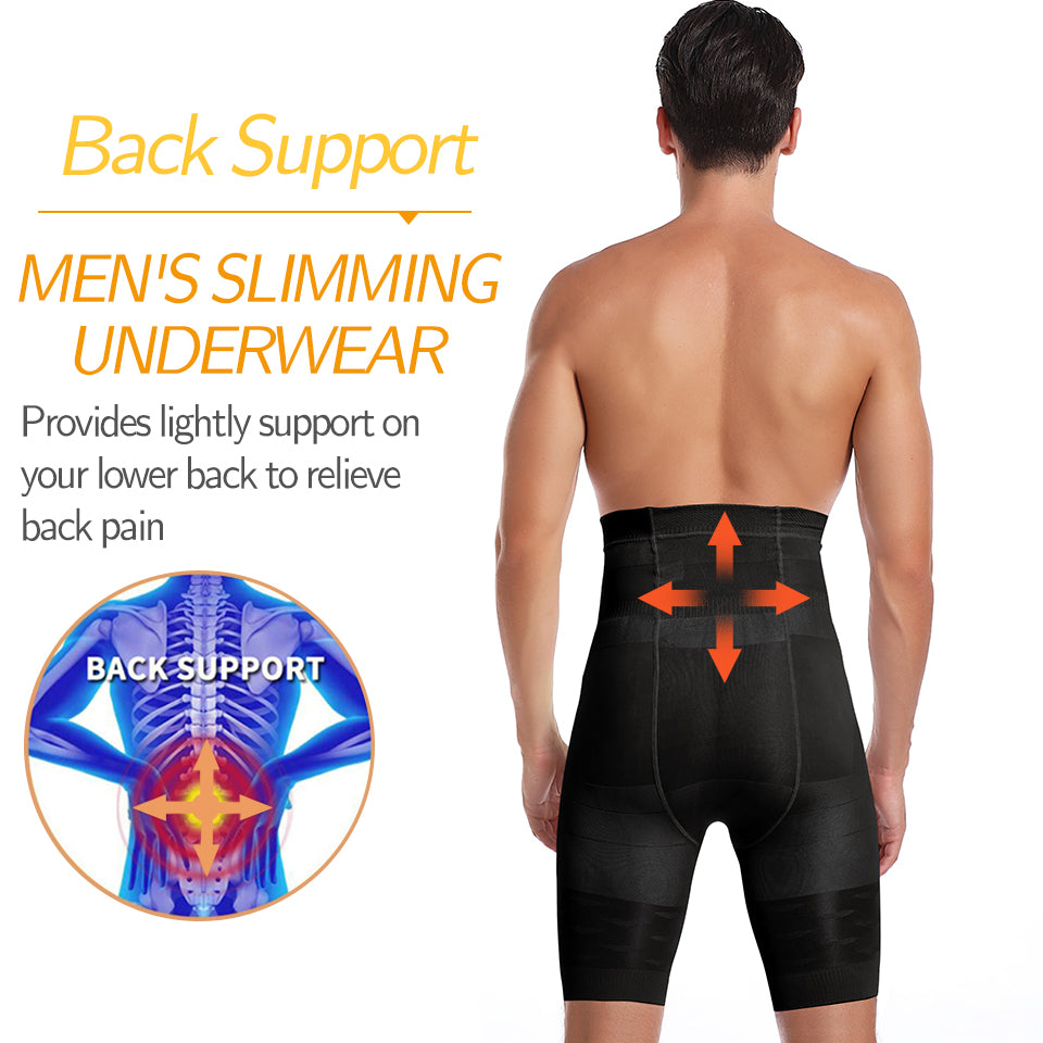 Herren Body Shaper Bauchkontroll-Shorts Shapewear Bauchmieder Boxer Slips Hohe Taille Schlankheitsunterwäsche Bein Kompressionshose