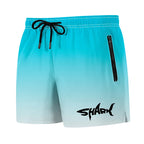 Hai-Grafik Herren Badeshorts Sommer Lässige Strandshorts mit Netzfutter Reißverschlusstaschen Schnell trocknende Badehose