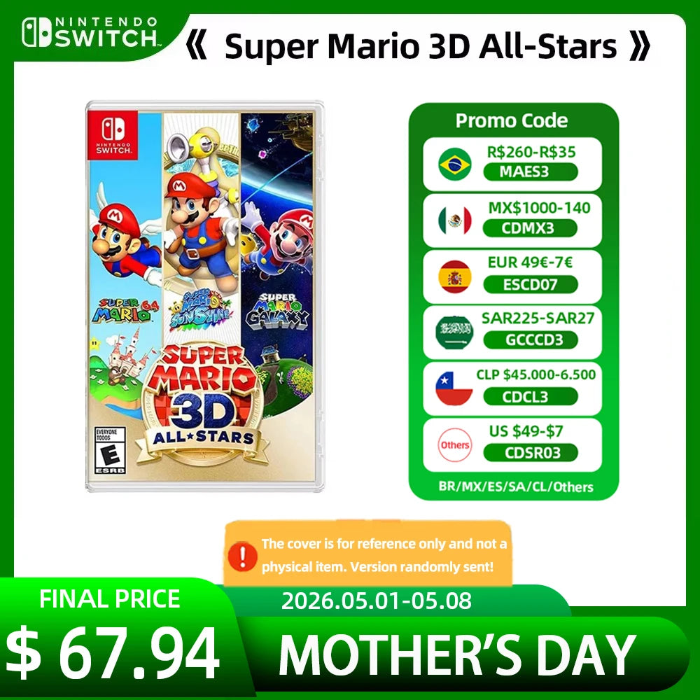 Nintendo Switch Spiel - Super Mario 3D All-Stars Collection - 100% Offizielle physische Spielkarte Rollenspiel Genre für Switch OLED Lite Hauptbild