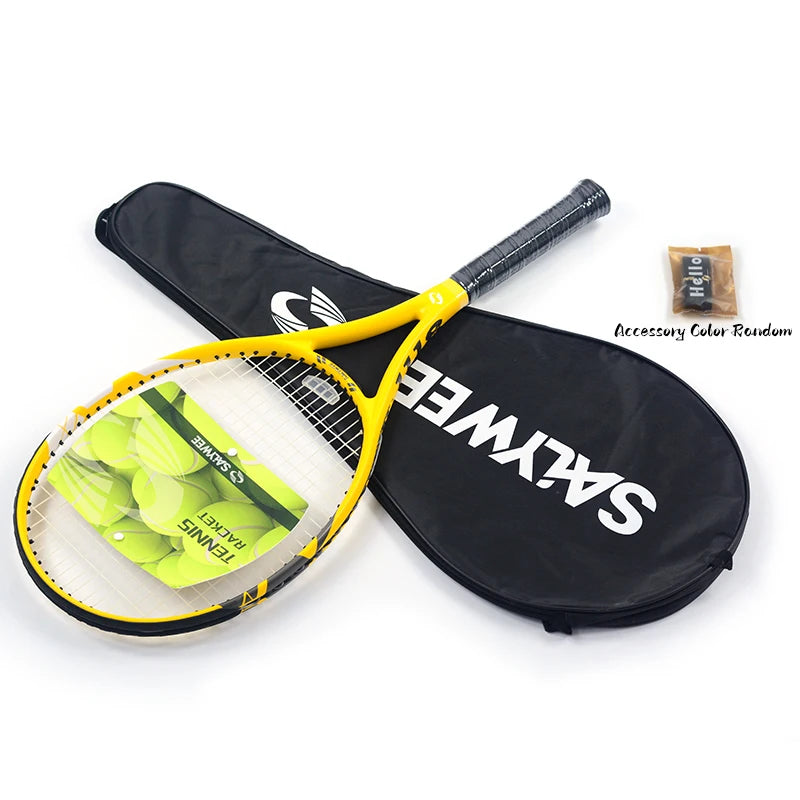 BaboBee 100% Full Carbon Fibre Premium Professional Tennis Racket Free Bag & Overgrip, 55-65lbs Threaded, Ultra-light 265±5g