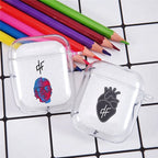 PNL QLF Rapper Singer Earphone Case For Apple AirPods 4 3rd 2 Pro3 Transparent Cover For Airpod 1 3 Letter Protective Box Shell