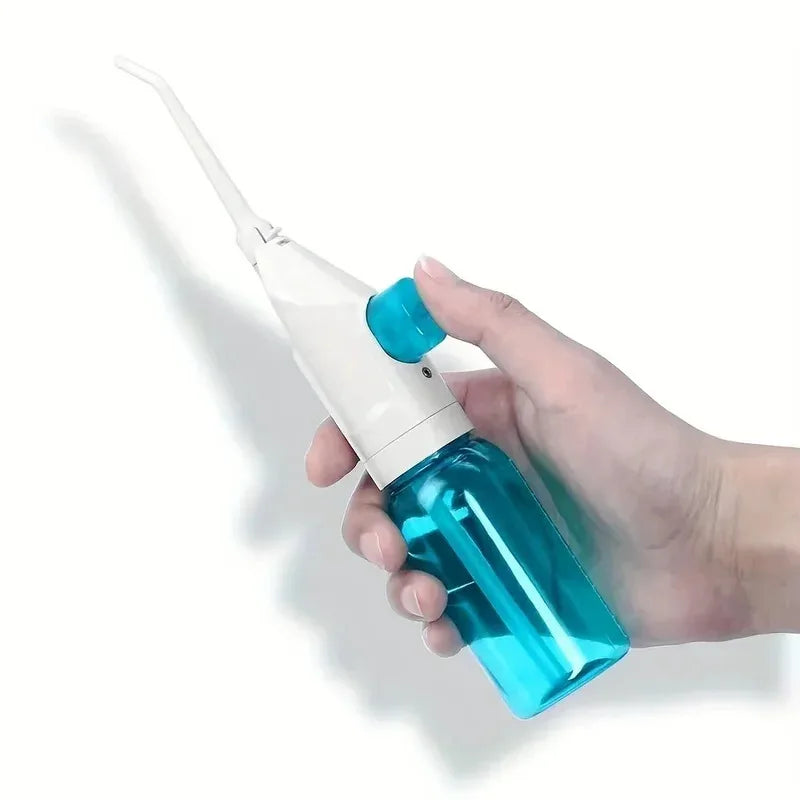 1PC Zahnstocher-Stil Tragbarer manueller Wasserflosser Hochdruck-Munddusche zur Tiefenreinigung von Zahnfleisch und Zahnpflege