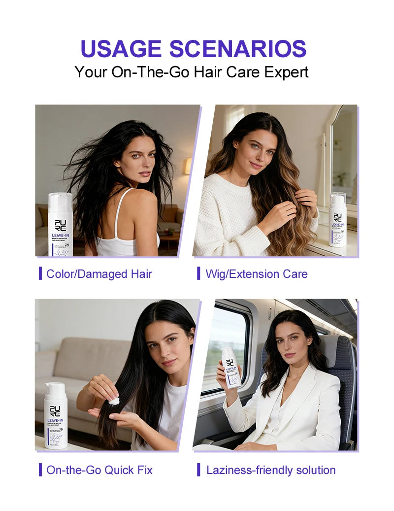 PURC Keratin Haarkur Leave-In Haarmaske Glättung Reparatur Geschädigtes Frizz Glattes Glänzendes Haar Creme Haarpflegeprodukte