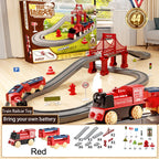 44 Teile/Set Elektrische Eisenbahn Schienensets Zusammenbau Schienenwagen Spielzeug Junge Pädagogisches Simulationsmodell Weihnachts-Geburtstagsgeschenk