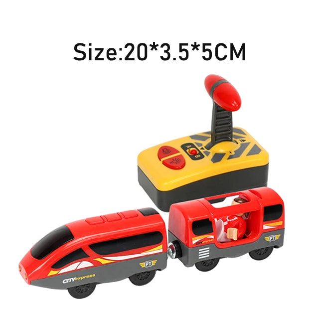 RC Electric Train Set Locomotive Magnetic Train Diecast Slot Toy Fit for Brand Wooden Railway Tracks Toys for Children Gifts