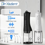 Dr.Yadent YD06 Kabelloser Munddusche Wasserflosser 300ML Tragbarer Wasserstrahl USB-C Schnellladung 7 Düsen 4 Modi IPX7 Wasserdicht