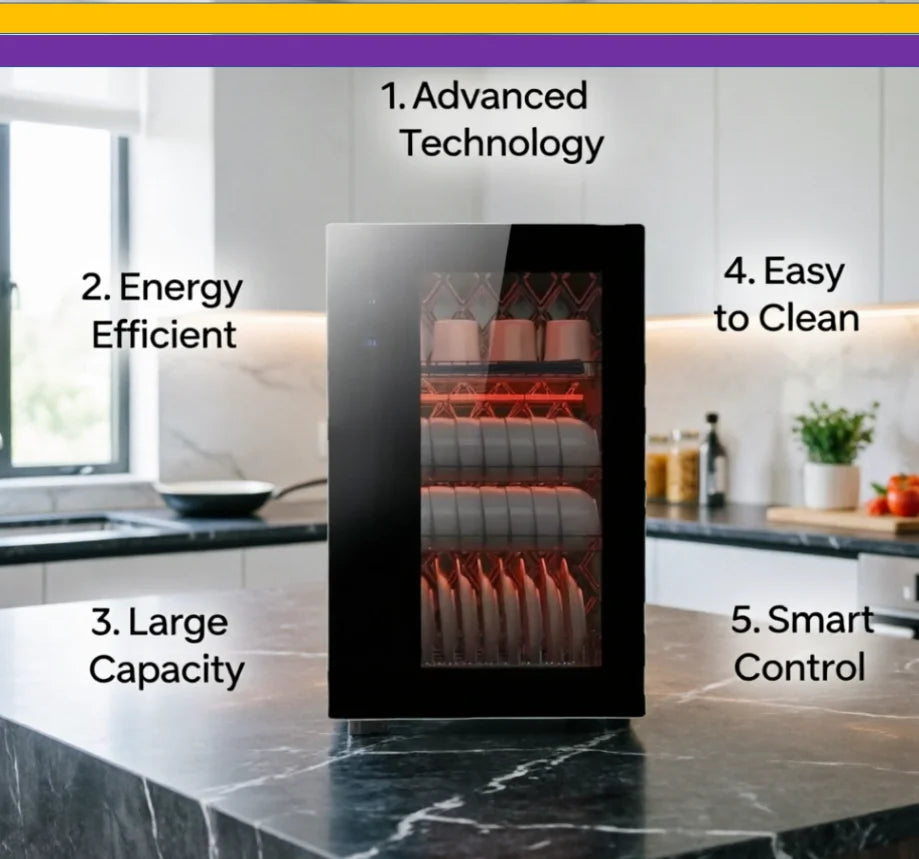 220V Good Housewife Compact UV Sterilizer - Portable High-Temp Drying Machine for Home Kitchen Use