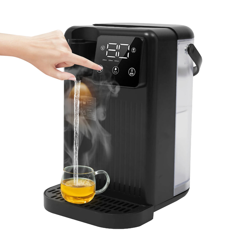1700W 3L Sofort-Heißwasserspender 3s Heizung LED Touchscreen Wasserkocher 25-99°C Temperaturregelung EU Stecker für Zuhause Büro Schwarz