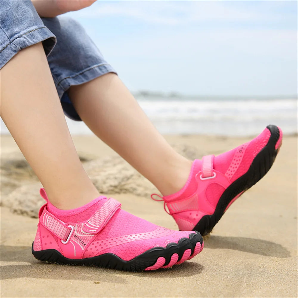 Herren Damen Wasserschuhe Schnell Trocknend Rutschfest Fünf-Finger-Schuhe Outdoor-Watschuhe Schwimmschuhe Barfuß Aquaschuhe Leichte Sneakers