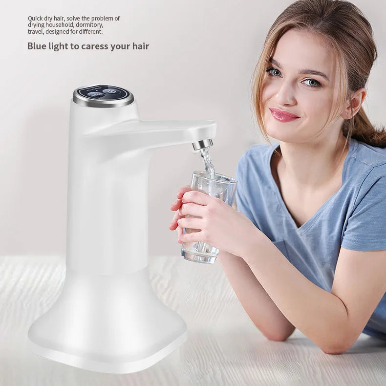 Automatischer Wasserspender, elektrische Wasserpumpe, Tastensteuerung, USB-Ladefunktion, tragbar für Küche, Büro, Outdoor, Getränkespender