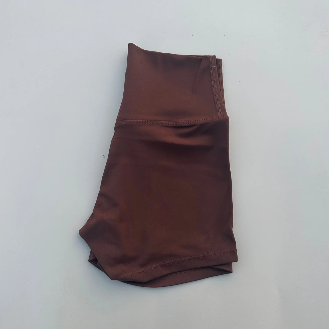 Sexy einfarbige Damen-Fitness-Sportshorts, hohe Taille, athletische Yoga-Shorts, Bein-Radfahren, umfassendes Training, Jogging, Squat-Proof
