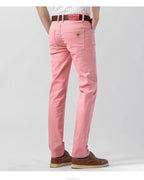 5 Farben Herren Bunte Denim Stretch Stretch Jeans Elastische Gelb Pink Rot Slim Herren Bekleidung Einfache Business Denim Hosen