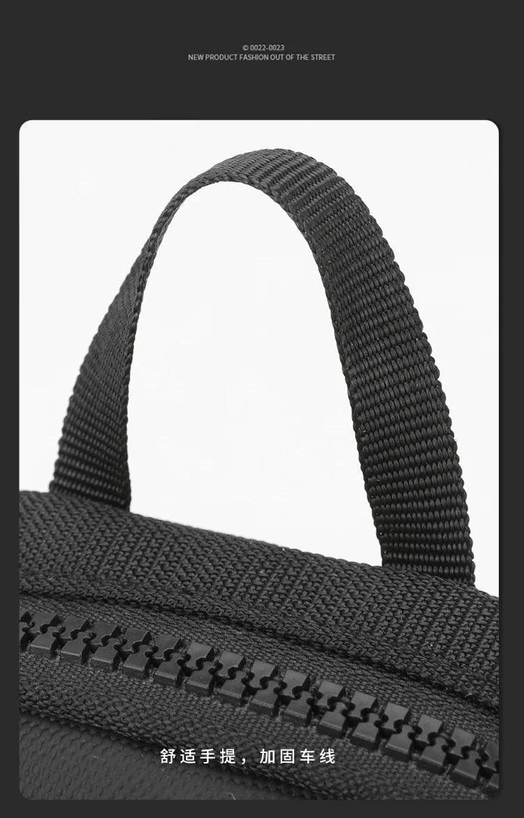 Men Waterproof Sling Chest Pack Fashion Small Black Crossbody Shoulder Zipper Bag Travel Workout Handbag Messanger Bag for Men