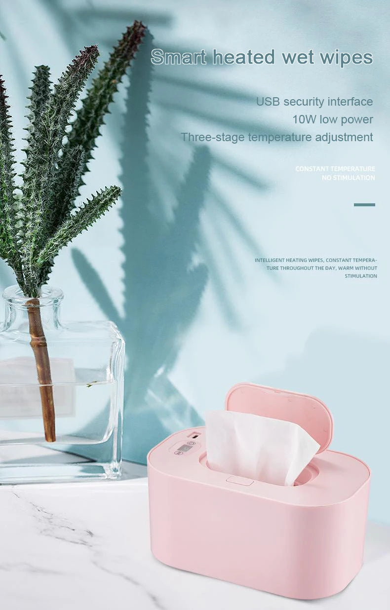 DMWD USB Feuchttücherwärmer Baby-Feuchttücher-Heizgerät Handtuchspender Serviettenheizbox für Zuhause und Auto Feuchttücherwärmer Desinfektionstücher