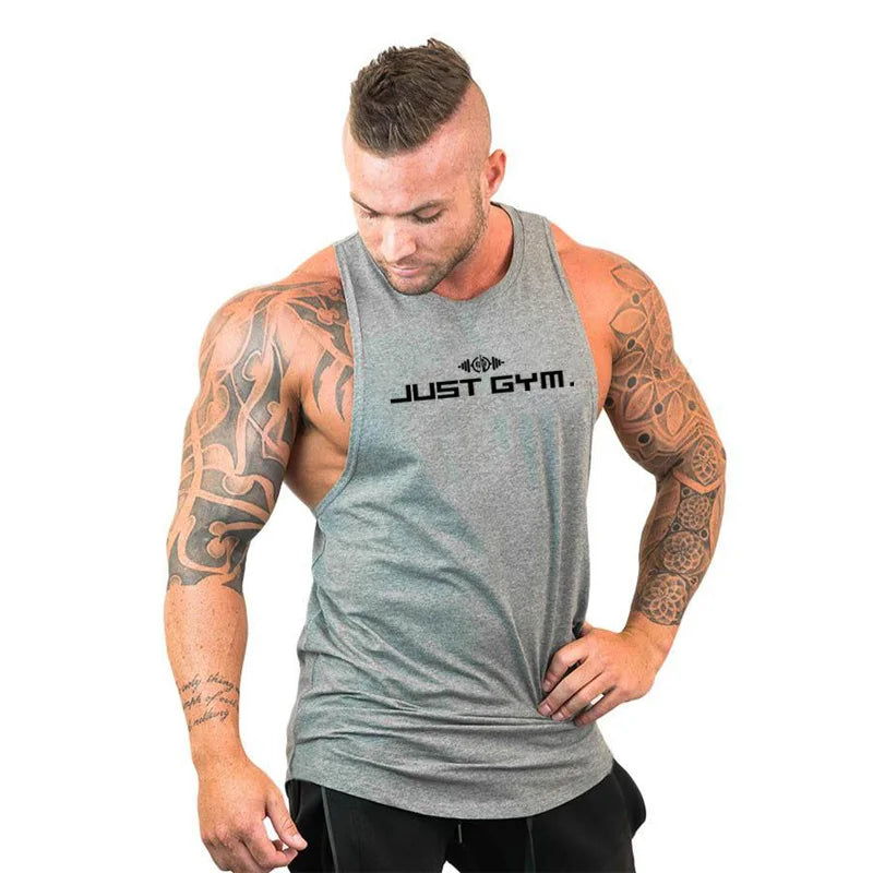Sommer Bodybuilding Tanktops Workout Stringer Ärmellose Shirts Fitness Herren Gym Kleidung Baumwolle Atmungsaktive Sport Muskelwesten