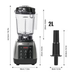 2000W Hochleistungs-Timer-Mixer Entsafter Obst-Küchenmaschine Eis Smoothies BPA-freier 2L Behälter