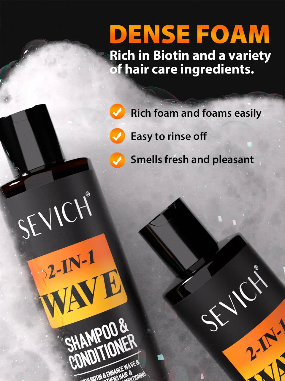 Deep Wave Control Pomade 360 Biotin Sport Starker Halt Wellen Haargel mit Bürste Wellenhaaröl Shampoo Spülung Stylingpflege