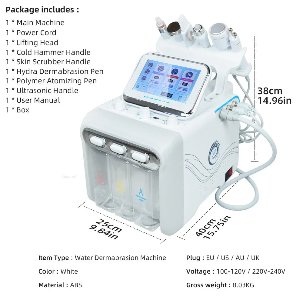 Missheart Professionelle Schönheits-Gesichtsmaschine Hydra Aqua Tiefenreinigendes Hautpflegegerät (EU/UK/US Schneller Versand)