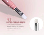 Matter aufhellender Seidenraupen-Stift, Pinkbrauner zweifarbiger Highlighter-Konturschattenstift mit Detail-Verblendpinsel für Augen-Make-up