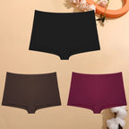 FINETOO 3er-Pack Damen Baumwoll-Boyshorts Atmungsaktive Low-Waist Unifarben Unterwäsche Damen Legere Sport Boxershorts Unterhosen